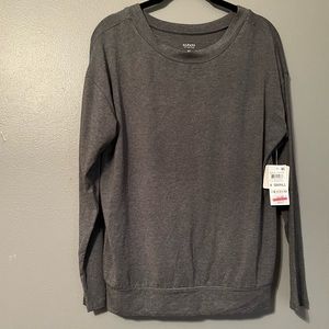 NWT Alfani Sz XS Charcoal Grey 91% Modal Top!